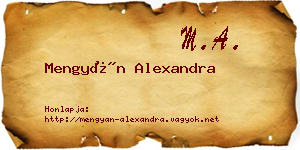 Mengyán Alexandra névjegykártya